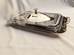 Casserole Dish In A Silver Plated Server