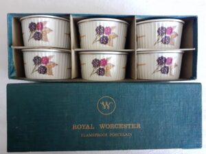 Royal Worcester “Evesham” Vintage Set Of Six Ramekins